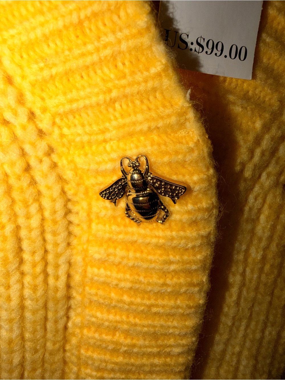 White House Black Market Honey Bee Button Cardigan Sweater NWT - Picture 8 of 10